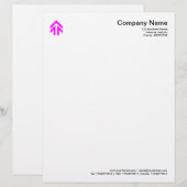 Pfeil - Magenta Briefkopf (Vorne/Hinten)