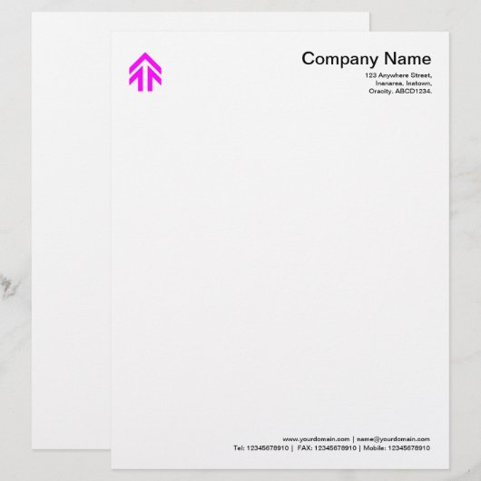 Pfeil - Magenta Briefkopf (Vorne/Hinten)