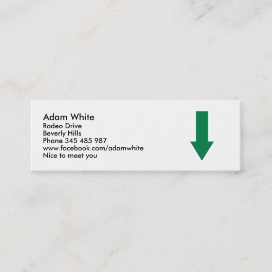 Pfeil Mini Visitenkarte (Vorderseite)