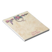 Pfeil mit Feathers und Blume Notizblock (angewinkelt)