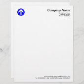 Pfeil nach Kreis - blau Briefkopf (Vorne/Hinten)