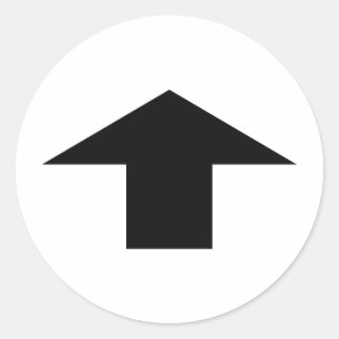 Pfeil nach oben runder aufkleber