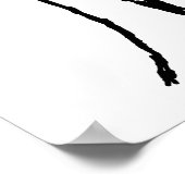 Pfeil nach oben. Schwarz und Weiß. Poster (Ecke)