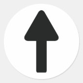 Pfeil-nach-Symbol Runder Aufkleber (Vorderseite)