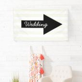 Pfeil-Pointing-Banner für die richtige Hochzeitsst Banner (Insitu)