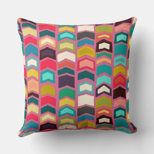 Pfeil-Pop rosa Kissen (Rückseite)