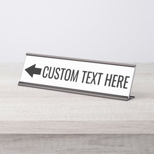 Pfeil-Richtung mit benutzerdefiniertem Text - VERL Schreibtischnamensplakette (Vorderseite )