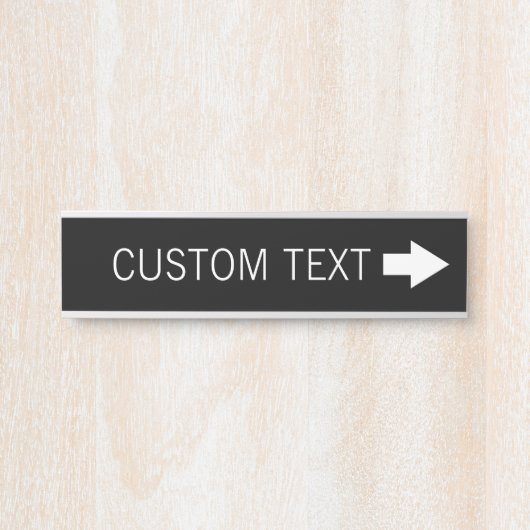 Pfeil Richtung Zeichen mit benutzerdefiniertem Tex Türschild (Vorderseite )