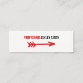 Pfeil / rot mini visitenkarte (Vorderseite)