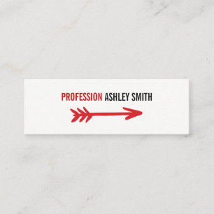Pfeil / rot mini visitenkarte