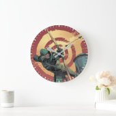 Pfeil | Rot-Pfeil-Brände von der Dachdecke Große Wanduhr (Zuhause)