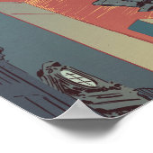 Pfeil | Rot-Pfeil-Brände von der Dachdecke Poster (Ecke)