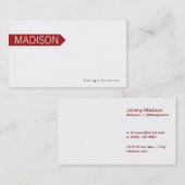 Pfeil | Rot Visitenkarte (Vorne/Hinten)