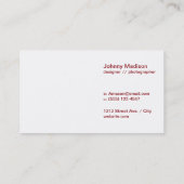 Pfeil | Rot Visitenkarte (Rückseite)