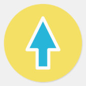 Pfeil Runder Aufkleber (Vorderseite)