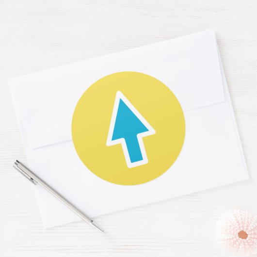 Pfeil Runder Aufkleber (Umschlag)