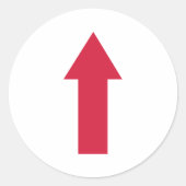 Pfeil Runder Aufkleber (Vorderseite)