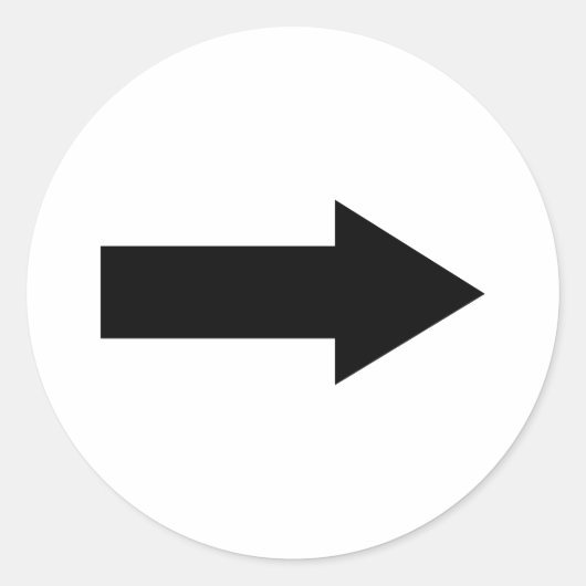 Pfeil Runder Aufkleber (Vorderseite)