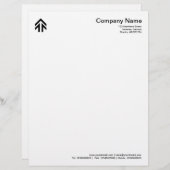 Pfeil - Schwarz Briefbogen (Vorne/Hinten)