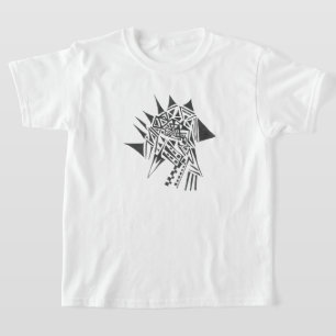 Pfeil Schwarz Weiß Abstrakte Stammes-Tätowierungsk T-Shirt