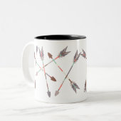 Pfeil-Stapel Zweifarbige Tasse (Vorderseite Links)
