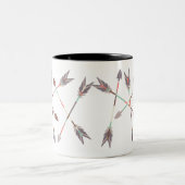 Pfeil-Stapel Zweifarbige Tasse (Mittel)