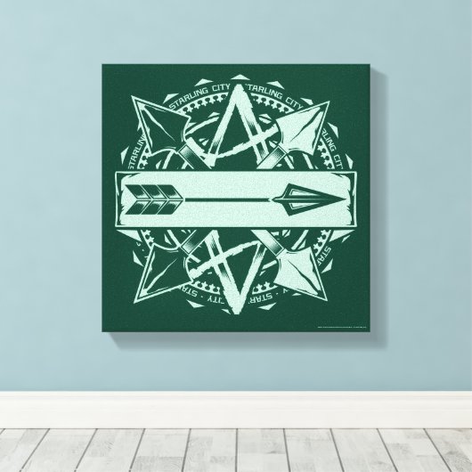 Pfeil | Starling City Arrow Abzeichen Leinwanddruck (Insitu (Holzboden))