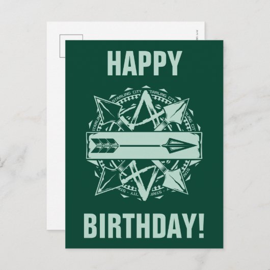 Pfeil | Starling City Arrow Abzeichen Postkarte (Vorne/Hinten)