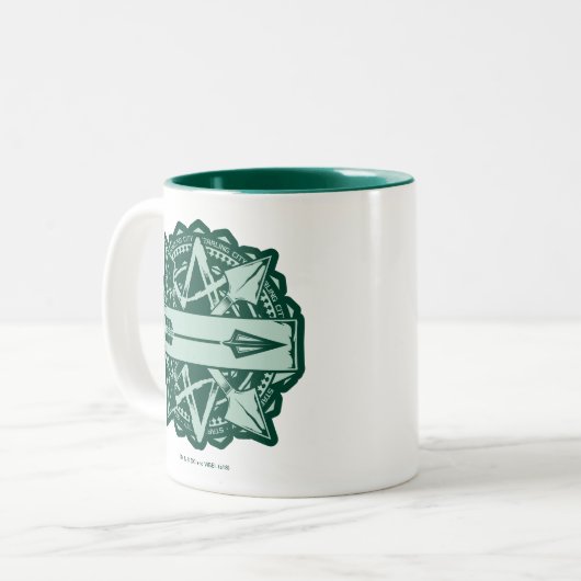 Pfeil | Starling City Arrow Abzeichen Zweifarbige Tasse (Vorderseite Links)
