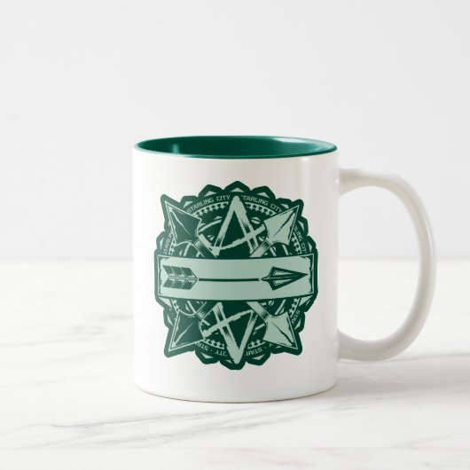 Pfeil | Starling City Arrow Abzeichen Zweifarbige Tasse (Rechts)