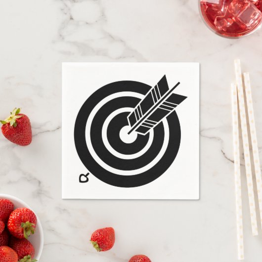 Pfeil traf das runde Ziel Paper & Party Napkins Serviette (Beispiel)