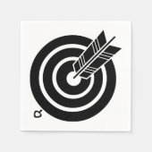 Pfeil traf das runde Ziel Paper & Party Napkins Serviette (Vorderseite)