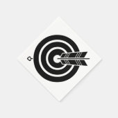 Pfeil traf das runde Ziel Paper & Party Napkins Serviette (Ecke)