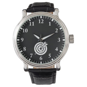 Pfeil traf ein rundes Ziel Armbanduhr
