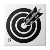 Pfeil traf ein rundes Ziel Decorative Tiles Fliese (Vorderseite)