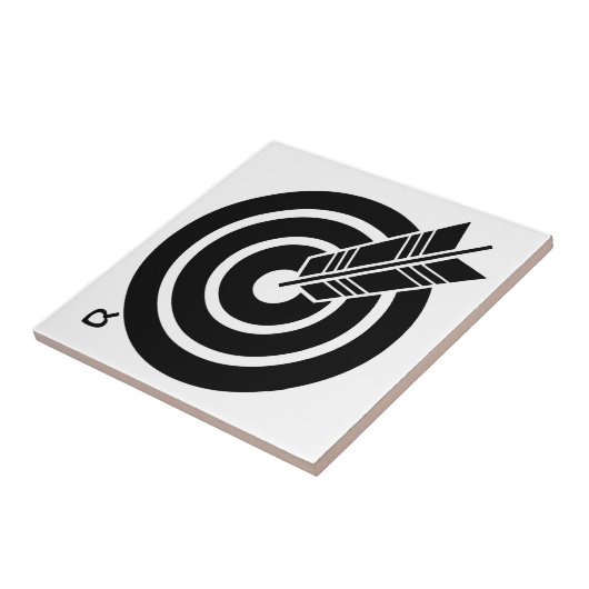 Pfeil traf ein rundes Ziel Decorative Tiles Fliese (Seite)