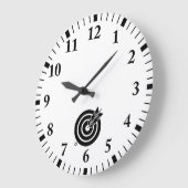 Pfeil traf ein rundes Ziel Große Wanduhr (Winkel)