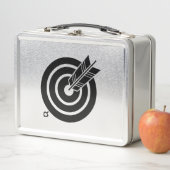 Pfeil traf ein rundes Ziel Lunch Boxes Metall Brotdose (Beispiel)