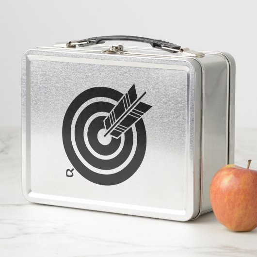 Pfeil traf ein rundes Ziel Lunch Boxes Metall Brotdose (Beispiel)
