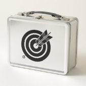Pfeil traf ein rundes Ziel Lunch Boxes Metall Brotdose (Vorderseite)