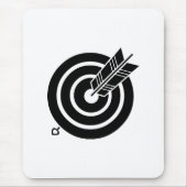 Pfeil traf ein rundes Ziel-Maus-Pads Mousepad (Vorne)