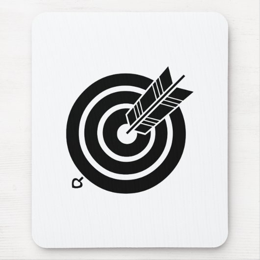 Pfeil traf ein rundes Ziel-Maus-Pads Mousepad (Vorne)