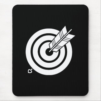 Pfeil traf ein rundes Ziel-Maus-Pads Mousepad