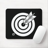 Pfeil traf ein rundes Ziel Mousepad (Mit Mouse)
