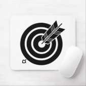 Pfeil traf ein rundes Ziel Mousepad (Mit Mouse)