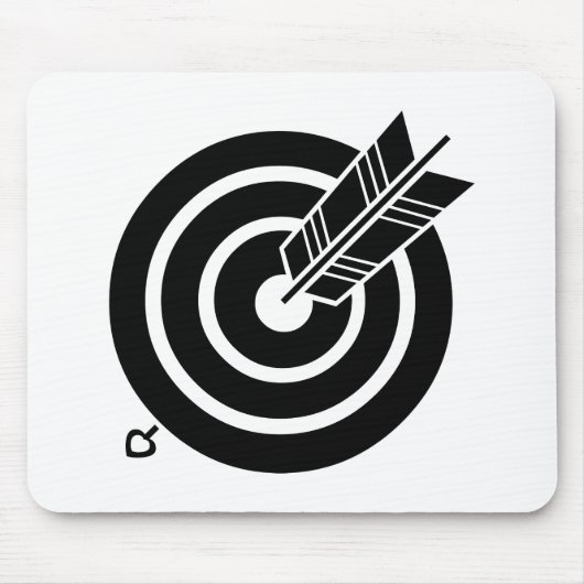 Pfeil traf ein rundes Ziel Mousepad (Vorne)