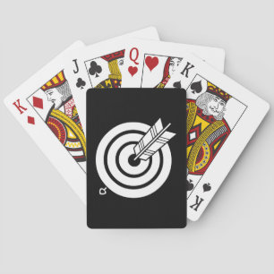 Pfeil traf ein rundes Ziel Spielkarten