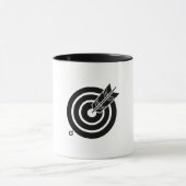 Pfeil traf ein rundes Ziel Tasse (Zentrum)