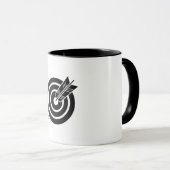 Pfeil traf ein rundes Ziel Tasse (VorderseiteRechts)