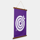 Pfeil traf ein rundes Ziel Wandteppich Mit Holzrahmen (Gewinkelt)